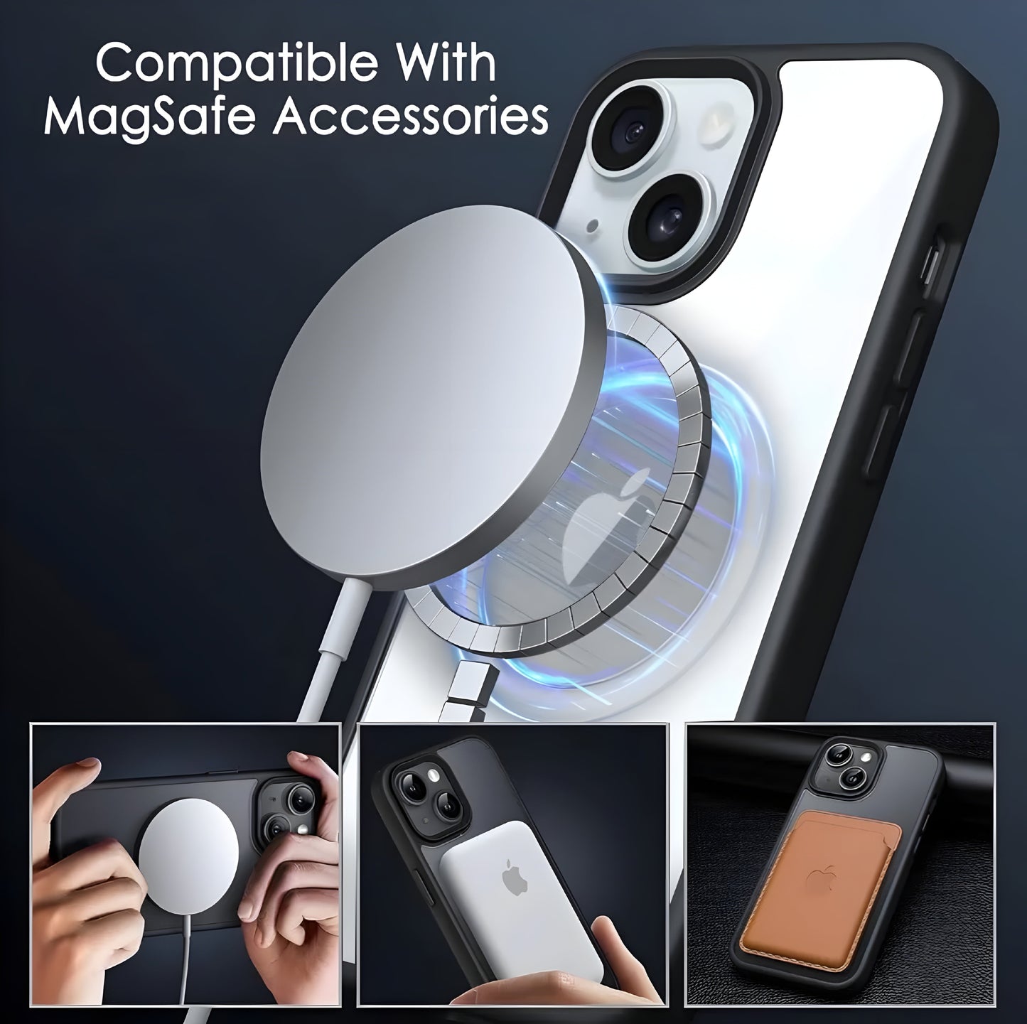 Apple iPhone MagSafe Transparent Case – Sleek Clear Back, Strong Grip & Drop Protection Design