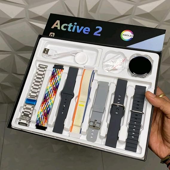 Active 2 Combo 7-in-1 Smart Watch (Premium Quality) – Featuring Stunning AMOLED Display🔥