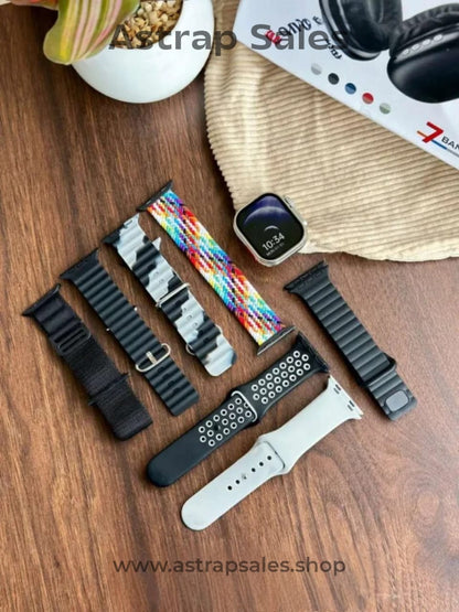 P9 Ultra 2 Combo Pack 💥 Smartwatch + Wireless Over-Ear Headphones + 7 Bands