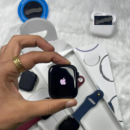 VirWatch Series 9: Dubai Quality With Logo 45mm Fitness Tracker, SpO2, Water Resistant, Always On Display - Extra Strap FREE Inside Box