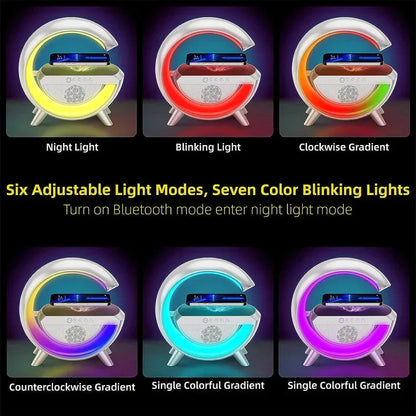 🔊 𝗚-𝗦𝗵𝗮𝗽𝗲 𝗠𝘂𝗹𝘁𝗶𝗳𝘂𝗻𝗰𝘁𝗶𝗼𝗻𝗮𝗹 𝗚𝗼𝗼𝗴𝗹𝗲 𝗦𝗽𝗲𝗮𝗸𝗲𝗿 𝘄𝗶𝘁𝗵 𝗟𝗘𝗗, 𝗪𝗶𝗿𝗲𝗹𝗲𝘀𝘀 𝗖𝗵𝗮𝗿𝗴𝗶𝗻𝗴, 𝟭𝟱𝗪 𝗙𝗮𝘀𝘁 𝗖𝗵𝗮𝗿𝗴𝗶𝗻𝗴, 𝗕𝗹𝘂𝗲𝘁𝗼𝗼𝘁𝗵, 𝗙𝗠 𝗥𝗮𝗱𝗶𝗼, 𝗥𝗚𝗕 𝗠𝘂𝘀𝗶𝗰 𝗦𝘆𝗻𝗰, 𝗮𝗻𝗱 𝗔𝘁𝗺𝗼𝘀𝗽𝗵𝗲𝗿𝗲 𝗟𝗮𝗺𝗽.