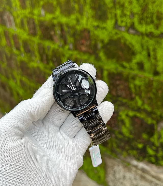 Spinning Car Wheel Watch