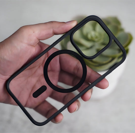 Apple iPhone MagSafe Transparent Case โ Sleek Clear Back, Strong Grip & Drop Protection Design