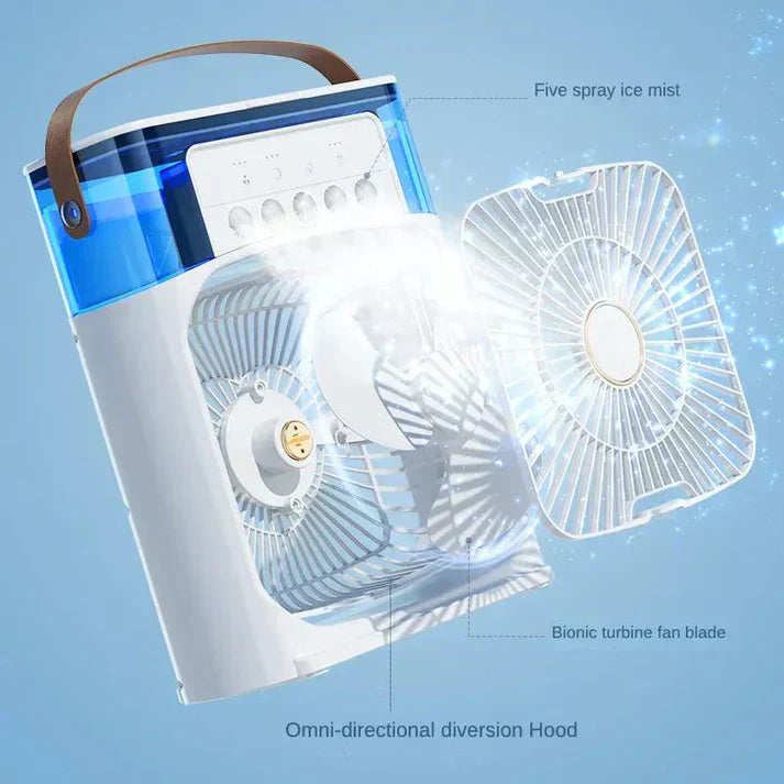 Portable 3 IN 1 Mini Air Conditioner With LED Lights & Humidifier